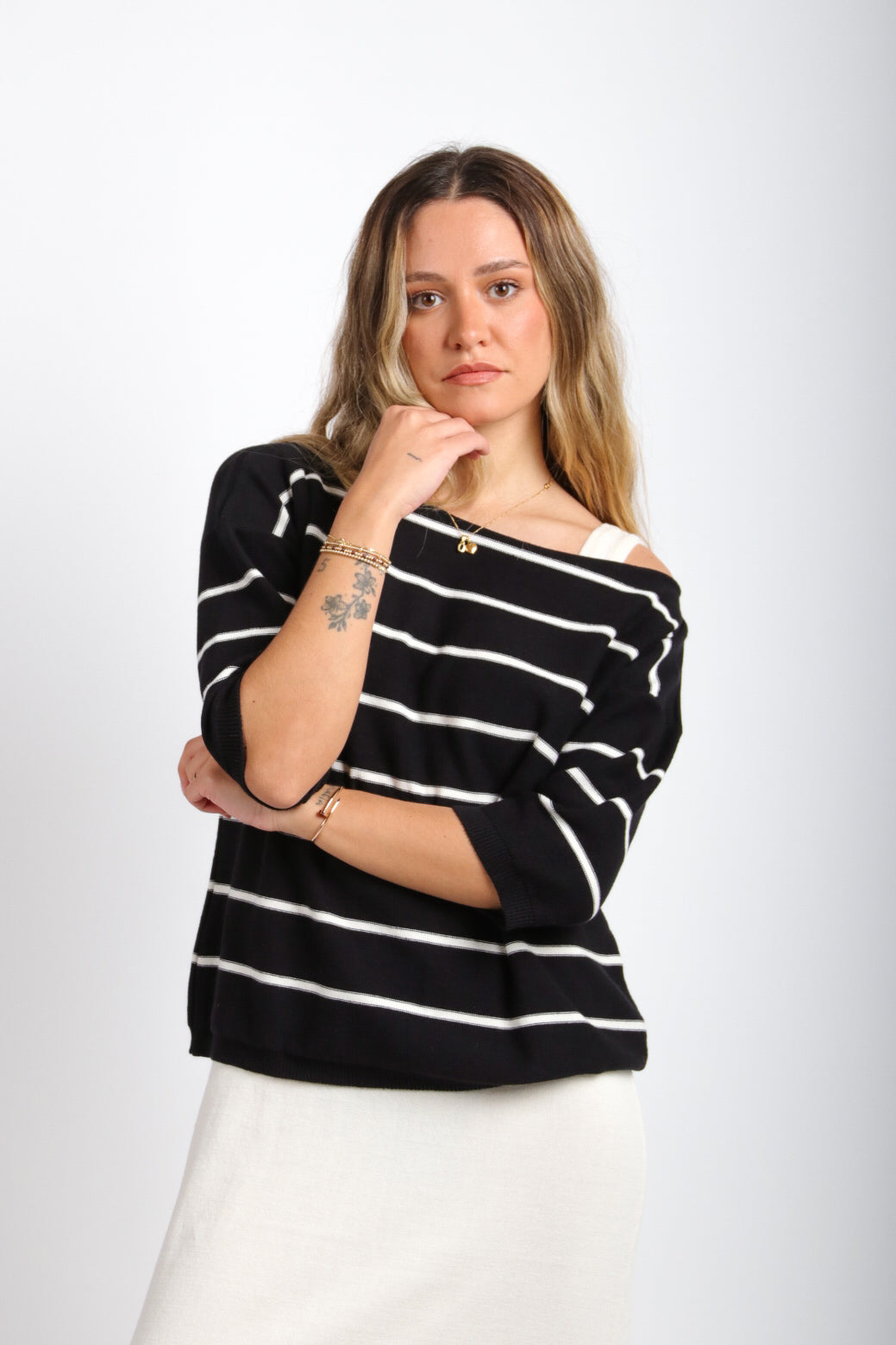 Sweater Frescor Negro-Crudo