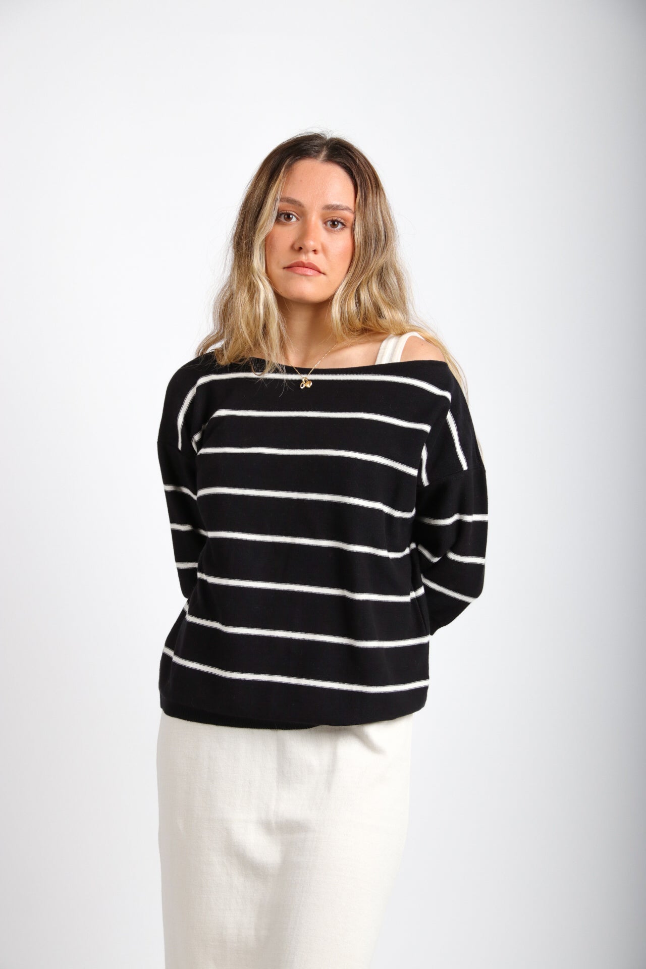 Sweater Frescor Negro-Crudo