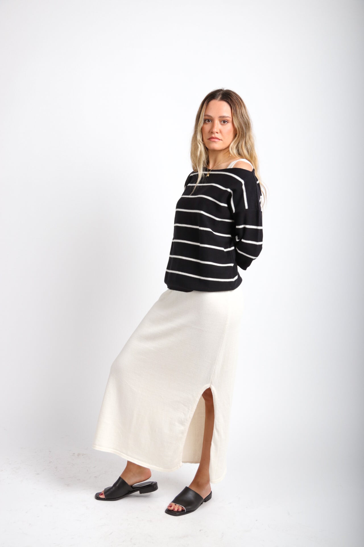 Sweater Frescor Negro-Crudo